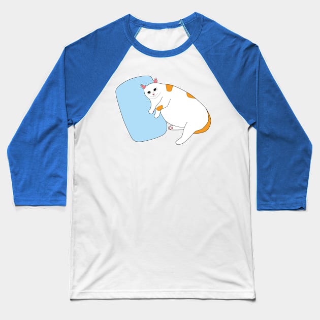 Pillow Cat Meme Baseball T-Shirt by Sashen